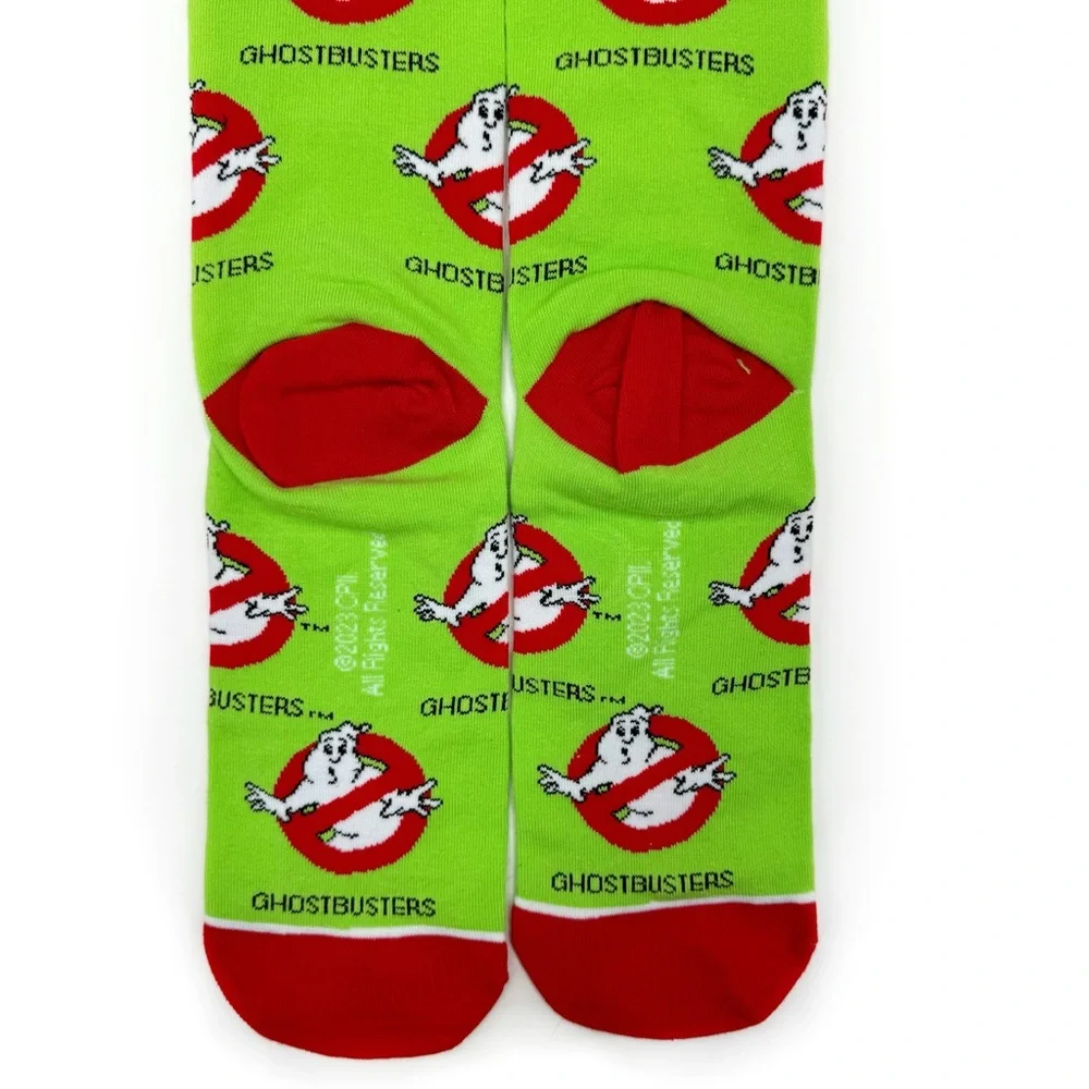 Odd Sox Ghostbusters Crew Socks Mens Womens Gift 80s 90s Movie Film Green Red